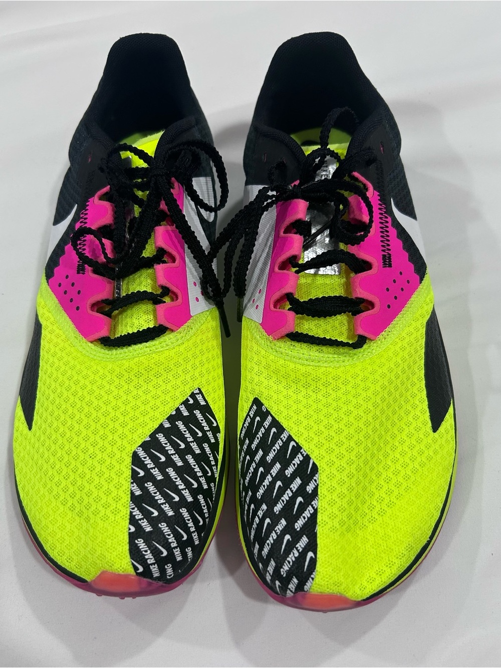 Nike Men’s Yellow and Pink Running Sneakers, Size 10.5